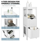 Meuble de rangement et organisateur de salle de bain - 30,5 cm (P) x 30,5 cm (L) x 89 cm (H)