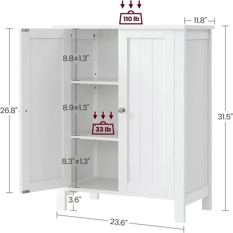 Armoire de rangement au sol pour salle de bain