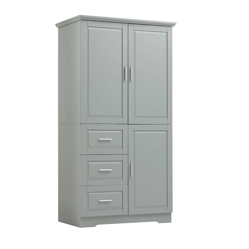 Armoire de rangement de salle de bain avec portes