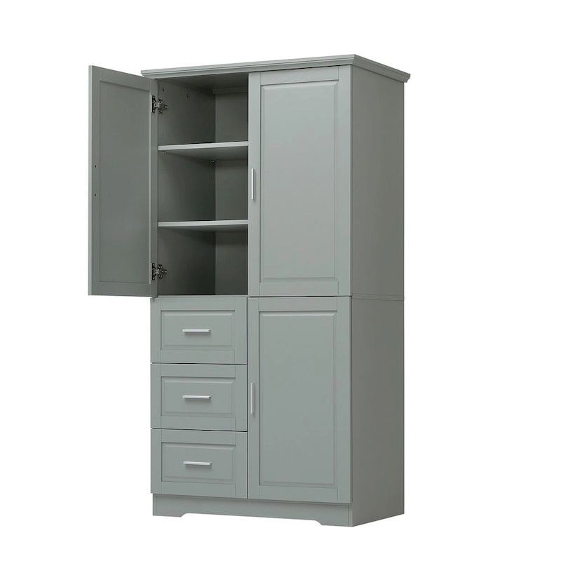 Armoire de rangement de salle de bain avec portes