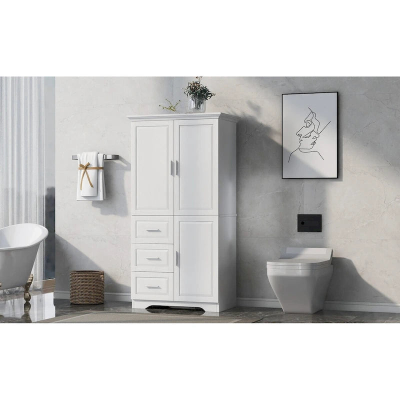 Armoire de rangement de salle de bain avec portes