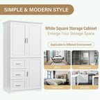 Armoire de rangement de salle de bain avec portes