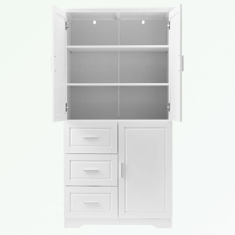 Armoire de rangement de salle de bain avec portes
