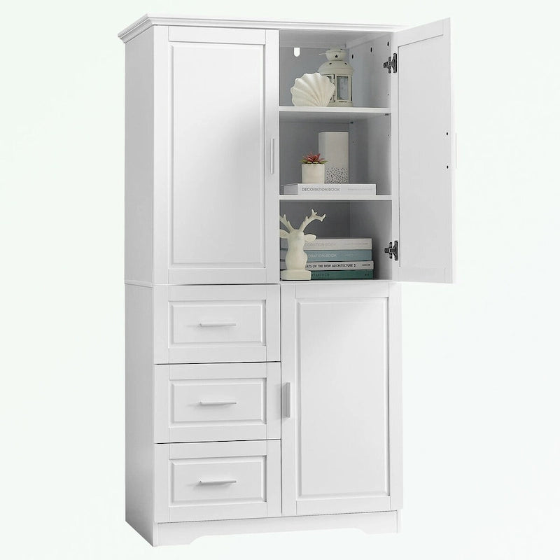 Armoire de rangement de salle de bain avec portes