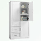 Armoire de rangement de salle de bain avec portes