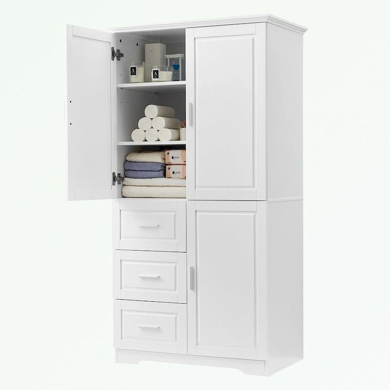 Armoire de rangement de salle de bain avec portes