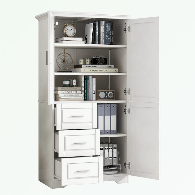 Armoire de rangement de salle de bain avec portes