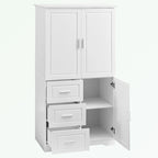 Armoire de rangement de salle de bain avec portes