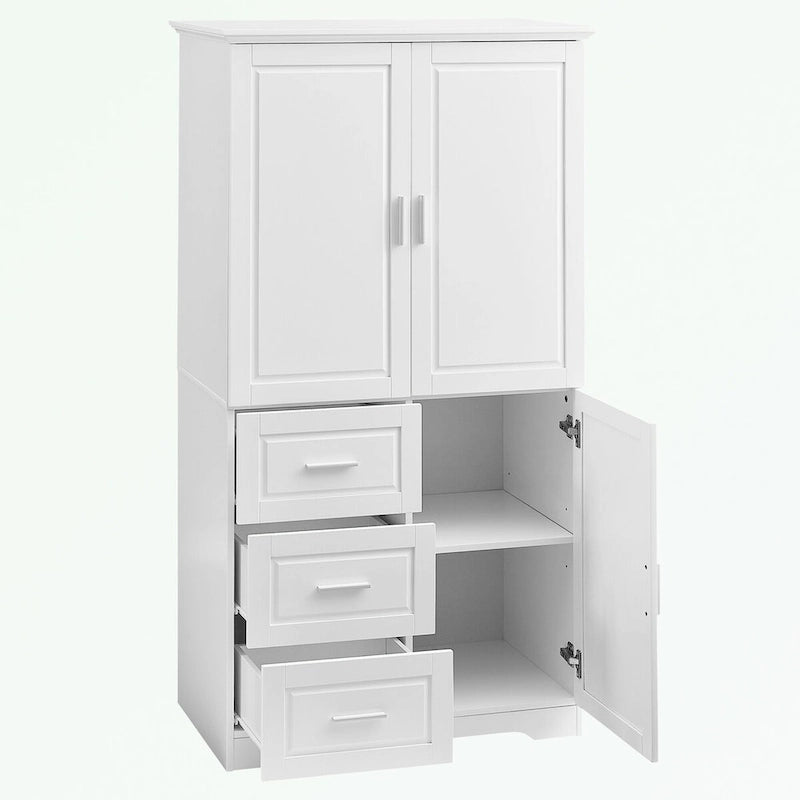 Armoire de rangement de salle de bain avec portes