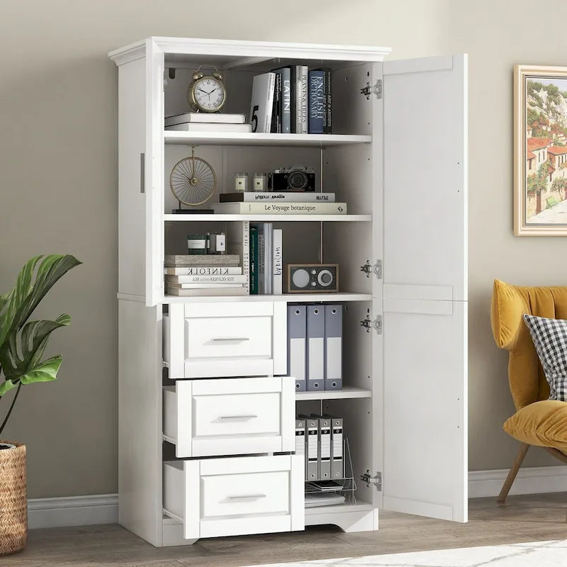 Armoire de rangement de salle de bain avec portes