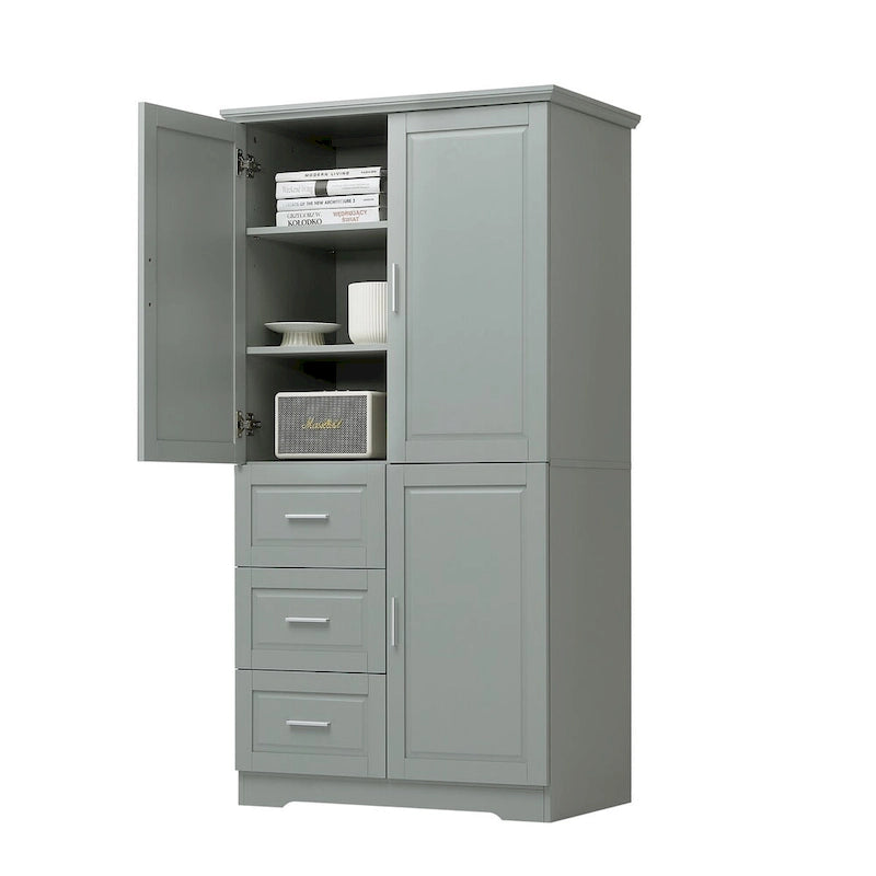 Armoire de rangement de salle de bain avec portes