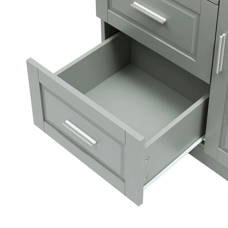Armoire de rangement de salle de bain avec portes