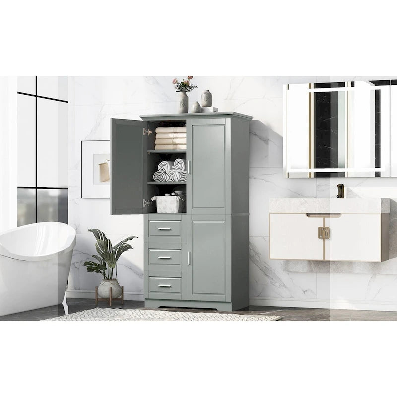 Armoire de rangement de salle de bain avec portes