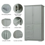 Armoire de rangement de salle de bain avec portes
