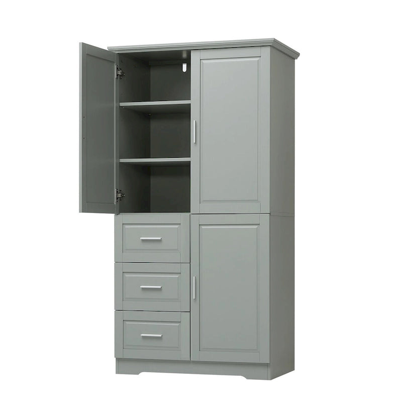 Armoire de rangement de salle de bain avec portes
