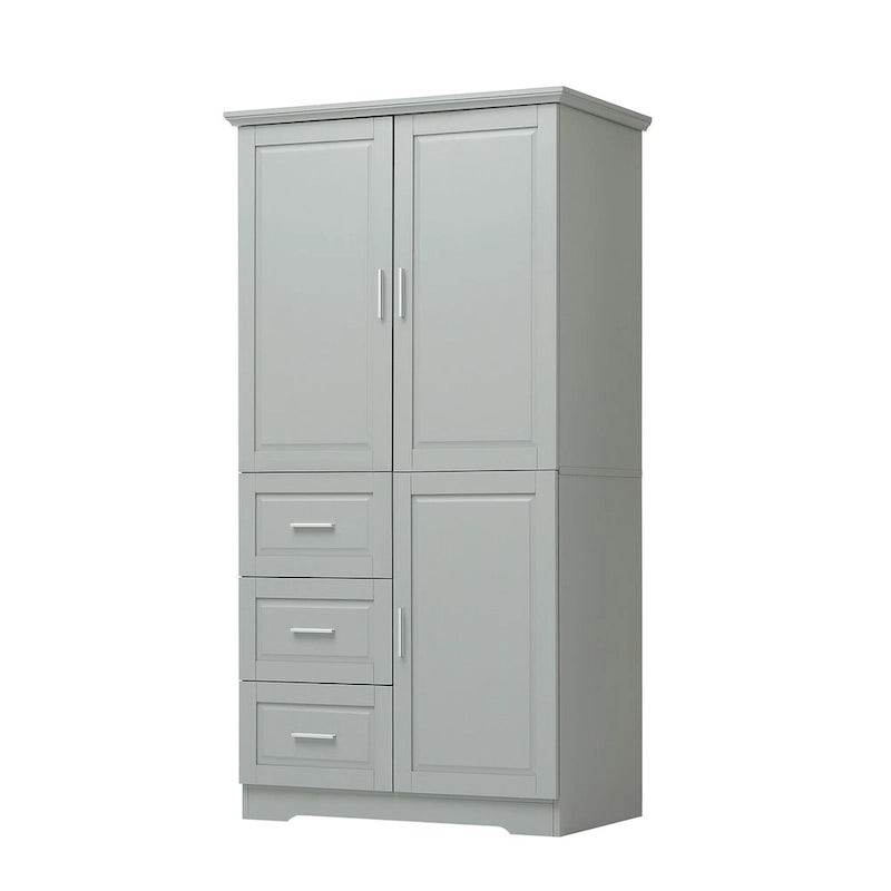 Armoire de rangement de salle de bain avec portes