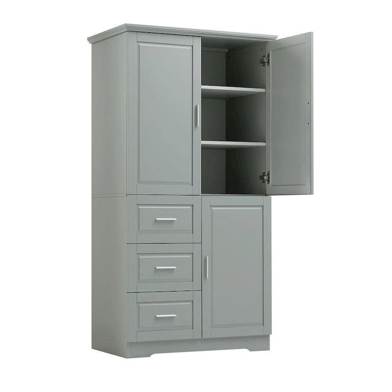 Armoire de rangement de salle de bain avec portes