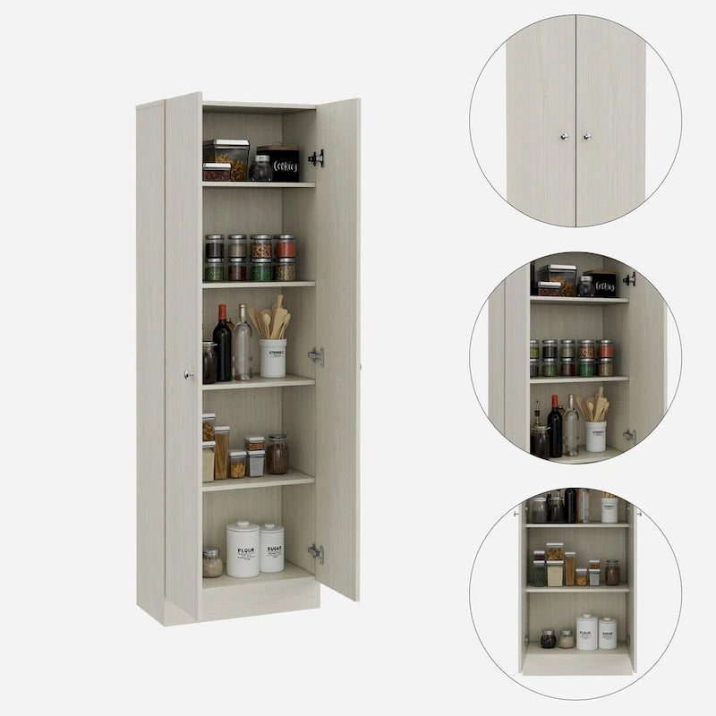 Armoire à linge autoportante à 5 étagères, 23,6 po L x 71,1 po H