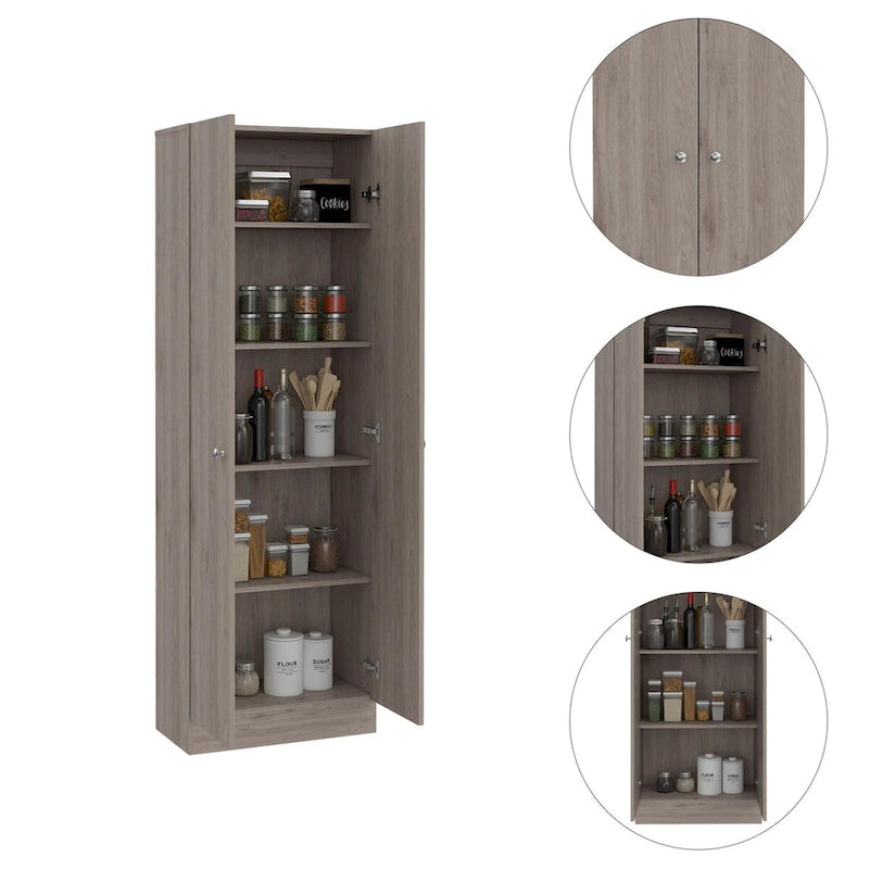 Armoire à linge autoportante à 5 étagères, 23,6 po L x 71,1 po H