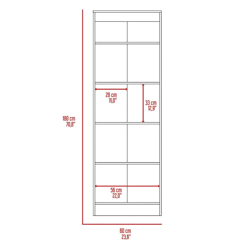 Armoire à linge autoportante à 5 étagères, 23,6 po L x 71,1 po H