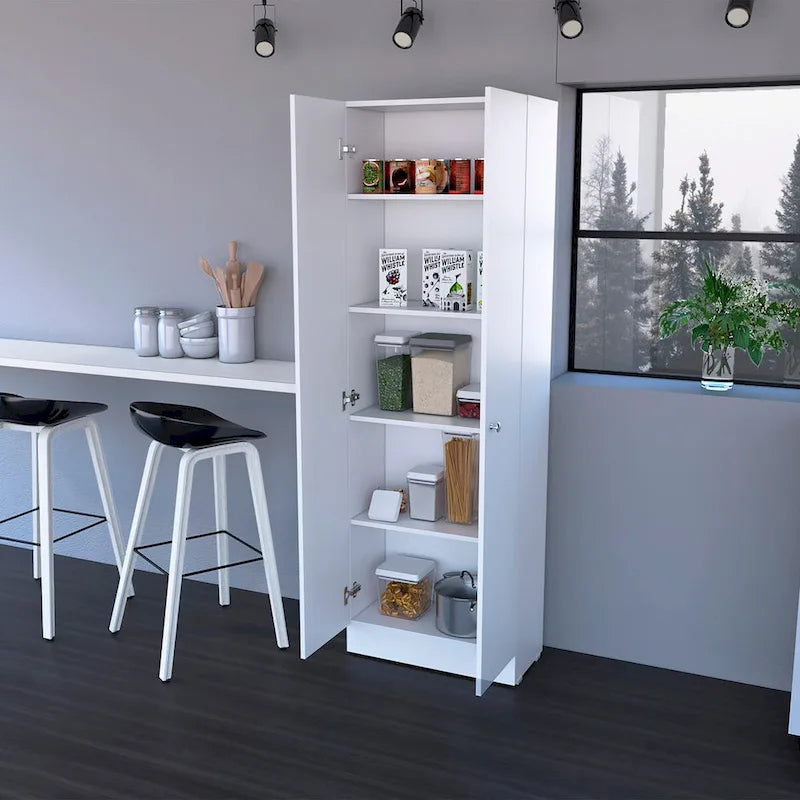 Armoire à linge autoportante à 5 étagères, 23,6 po L x 71,1 po H