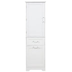Armoire à linge de 33 cm (L) x 51 cm (P) x 173 cm (H) avec deux tiroirs de tailles différentes et une étagère réglable