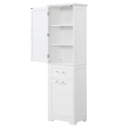 Armoire à linge de 33 cm (L) x 51 cm (P) x 173 cm (H) avec deux tiroirs de tailles différentes et une étagère réglable
