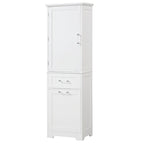 Armoire à linge de 33 cm (L) x 51 cm (P) x 173 cm (H) avec deux tiroirs de tailles différentes et une étagère réglable