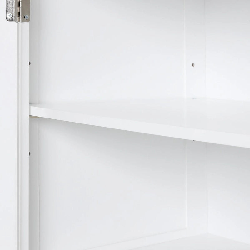 Armoire à linge de 33 cm (L) x 51 cm (P) x 173 cm (H) avec deux tiroirs de tailles différentes et une étagère réglable