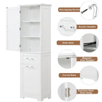 Armoire à linge de 33 cm (L) x 51 cm (P) x 173 cm (H) avec deux tiroirs de tailles différentes et une étagère réglable