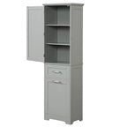 Armoire à linge de 33 cm (L) x 51 cm (P) x 173 cm (H) avec deux tiroirs de tailles différentes et une étagère réglable