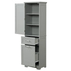 Armoire à linge de 33 cm (L) x 51 cm (P) x 173 cm (H) avec deux tiroirs de tailles différentes et une étagère réglable