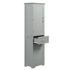 Armoire à linge de 33 cm (L) x 51 cm (P) x 173 cm (H) avec deux tiroirs de tailles différentes et une étagère réglable