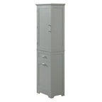 Armoire à linge de 33 cm (L) x 51 cm (P) x 173 cm (H) avec deux tiroirs de tailles différentes et une étagère réglable