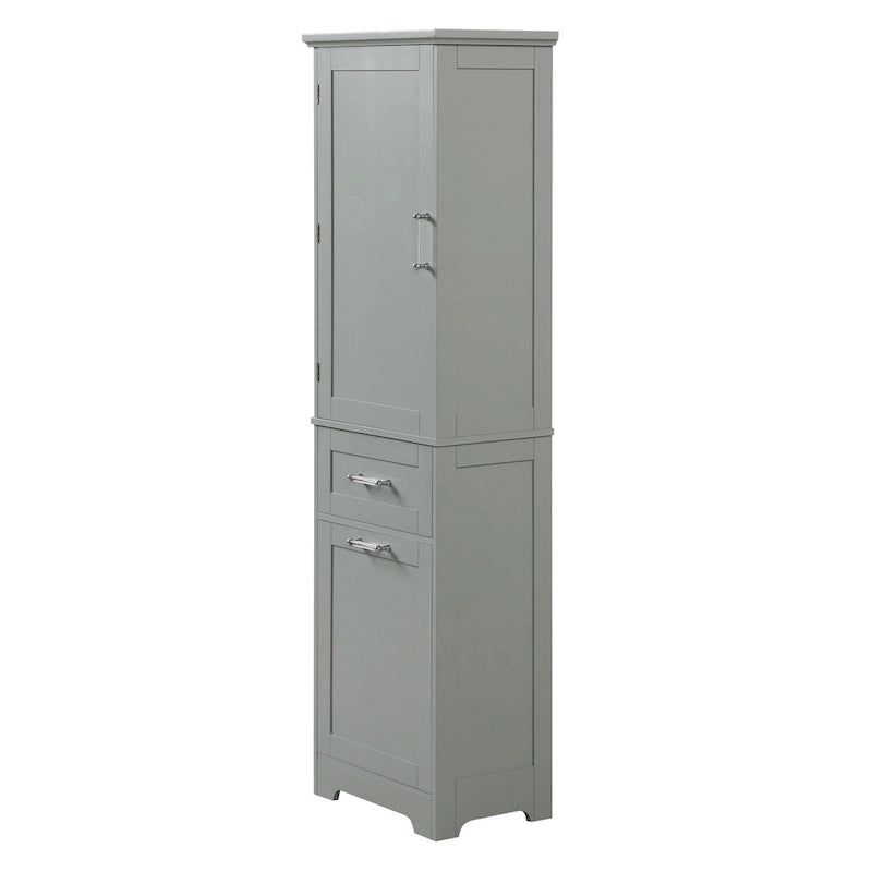 Armoire à linge de 33 cm (L) x 51 cm (P) x 173 cm (H) avec deux tiroirs de tailles différentes et une étagère réglable