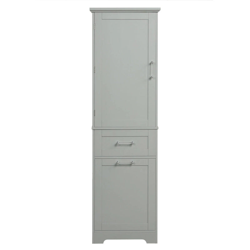 Armoire à linge de 33 cm (L) x 51 cm (P) x 173 cm (H) avec deux tiroirs de tailles différentes et une étagère réglable