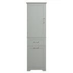 Armoire à linge de 33 cm (L) x 51 cm (P) x 173 cm (H) avec deux tiroirs de tailles différentes et une étagère réglable