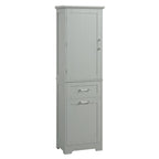 Armoire à linge de 33 cm (L) x 51 cm (P) x 173 cm (H) avec deux tiroirs de tailles différentes et une étagère réglable