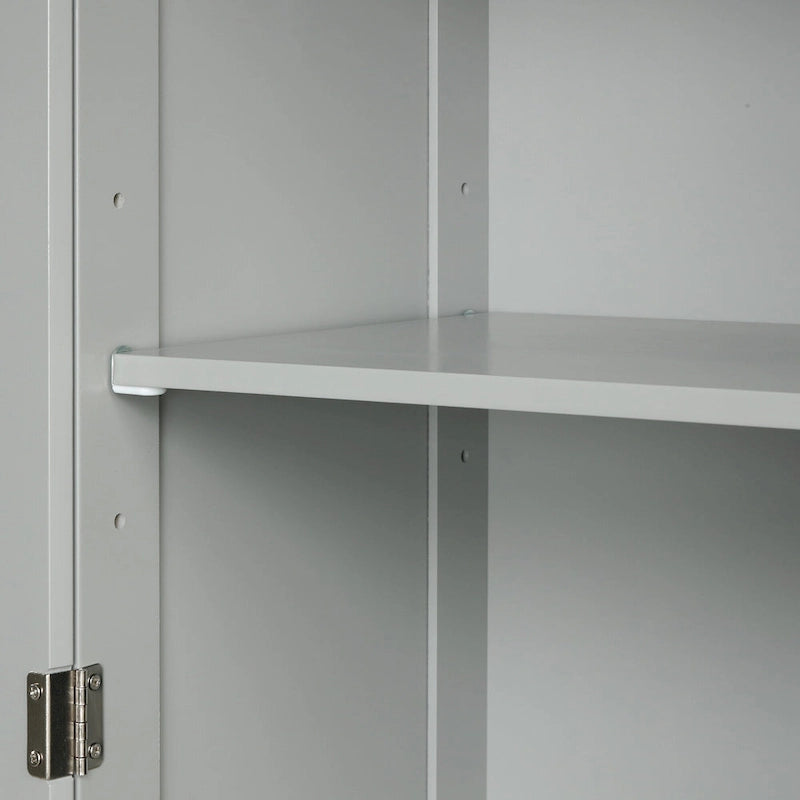 Armoire à linge de 33 cm (L) x 51 cm (P) x 173 cm (H) avec deux tiroirs de tailles différentes et une étagère réglable