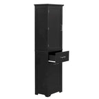 Armoire à linge de 33 cm (L) x 51 cm (P) x 173 cm (H) avec deux tiroirs de tailles différentes et une étagère réglable