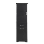 Armoire à linge de 33 cm (L) x 51 cm (P) x 173 cm (H) avec deux tiroirs de tailles différentes et une étagère réglable