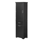 Armoire à linge de 33 cm (L) x 51 cm (P) x 173 cm (H) avec deux tiroirs de tailles différentes et une étagère réglable