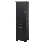 Armoire à linge de 33 cm (L) x 51 cm (P) x 173 cm (H) avec deux tiroirs de tailles différentes et une étagère réglable