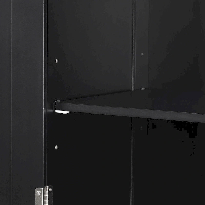 Armoire à linge de 33 cm (L) x 51 cm (P) x 173 cm (H) avec deux tiroirs de tailles différentes et une étagère réglable