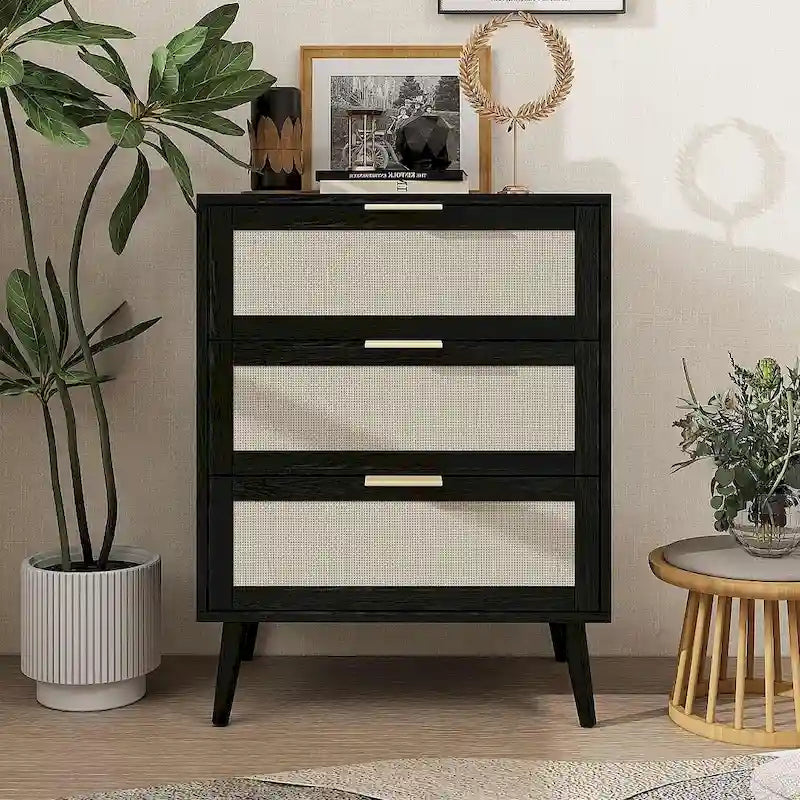 Table de chevet moderne à 3 tiroirs pour chambre ou salon - Non disponible