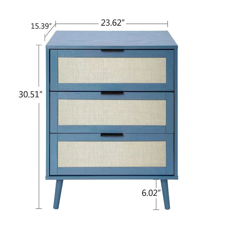 Table de chevet moderne à 3 tiroirs pour chambre ou salon - Non disponible