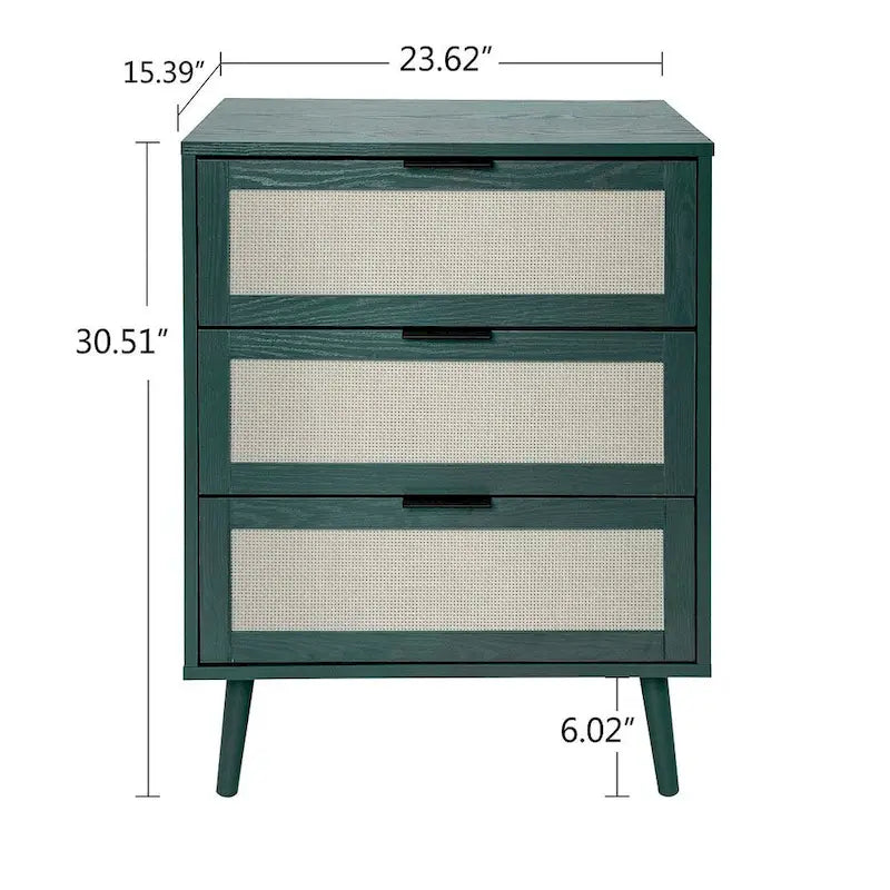 Table de chevet moderne à 3 tiroirs pour chambre ou salon - Non disponible