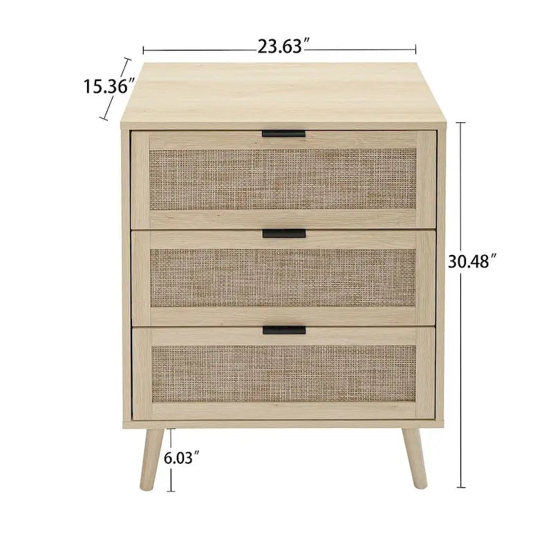 Table de chevet moderne à 3 tiroirs pour chambre ou salon - Non disponible