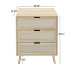 Table de chevet moderne à 3 tiroirs pour chambre ou salon - Non disponible