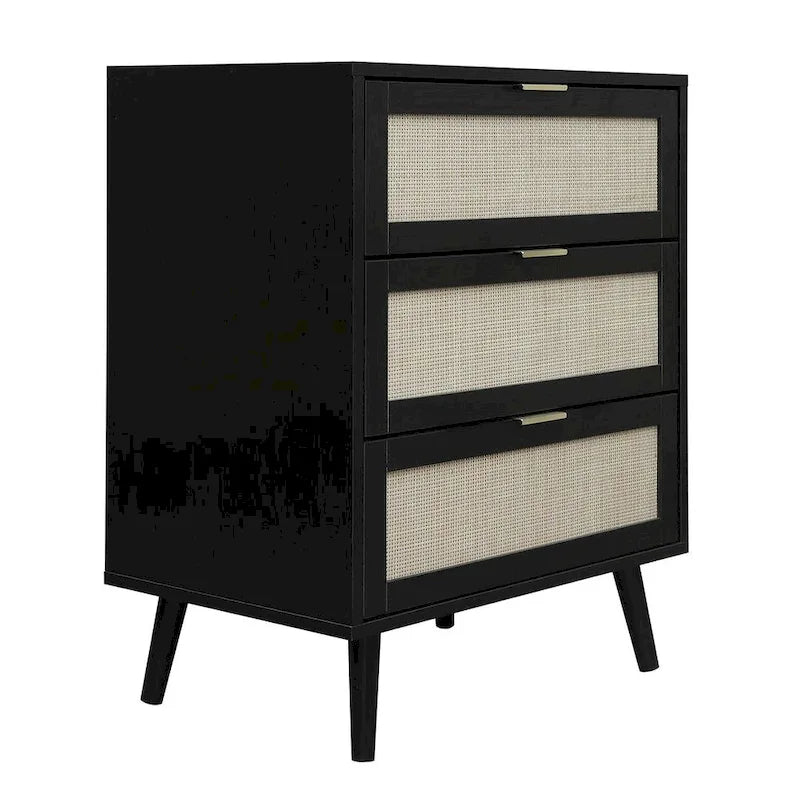 Table de chevet moderne à 3 tiroirs pour chambre ou salon - Non disponible
